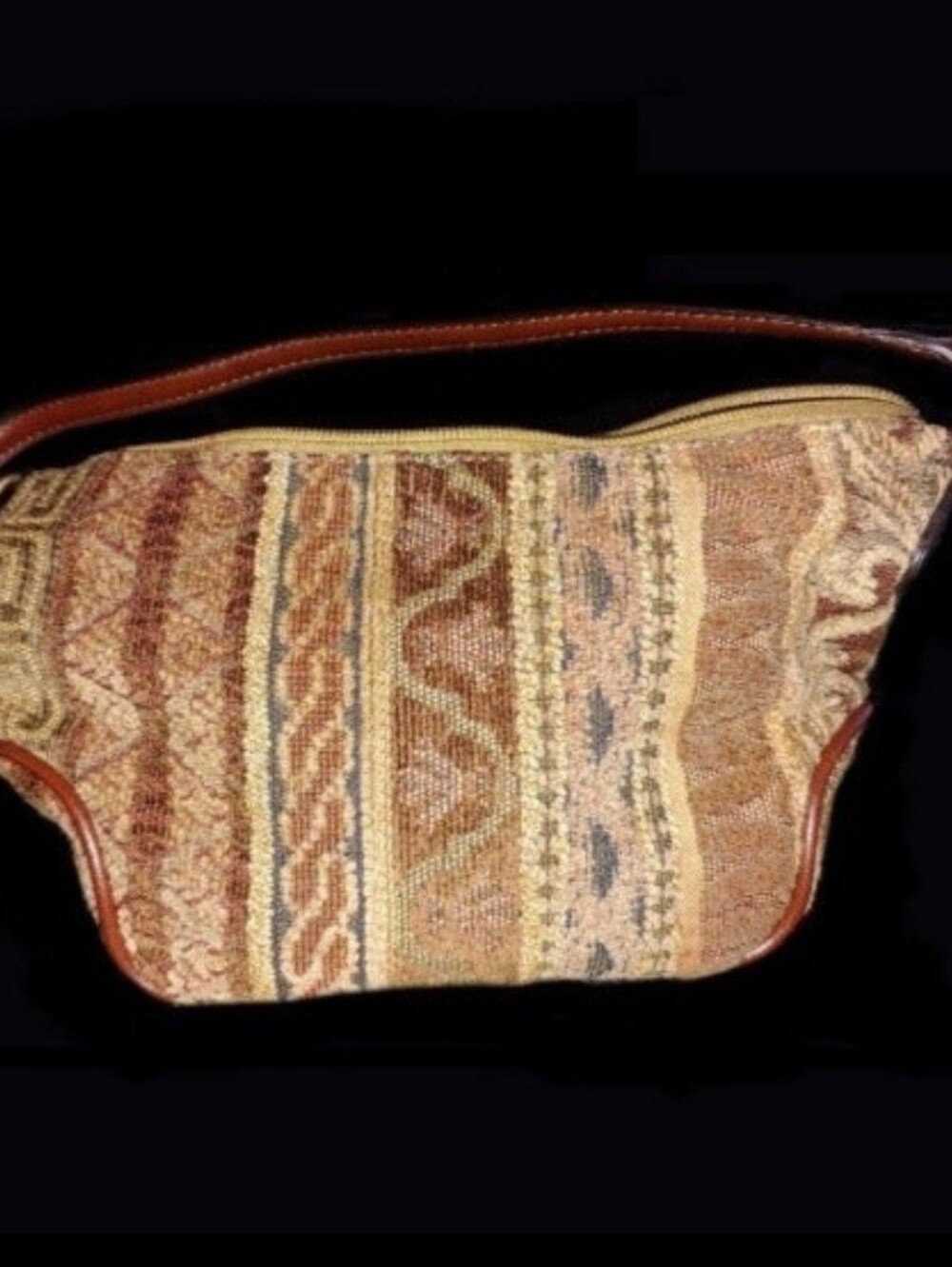 Vintage 90s Fossil Tapestry Hobo Bag
